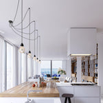 Jute Ceiling Light - 5 Fittings - White - Flo & Joe