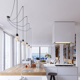 Jute Ceiling Light - 5 Fittings - White - Flo & Joe