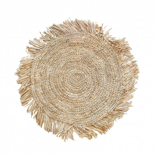 Large Fringed Raffia Placemat - Flo & Joe