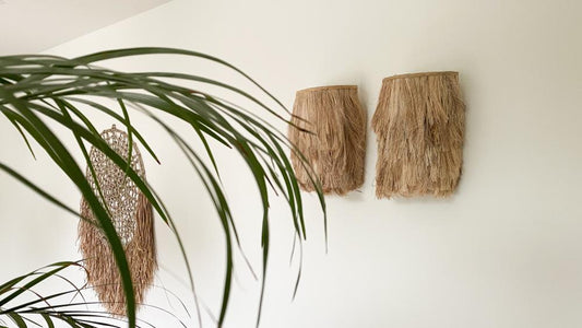 Natural Grass Boho Wall Light - Flo & Joe