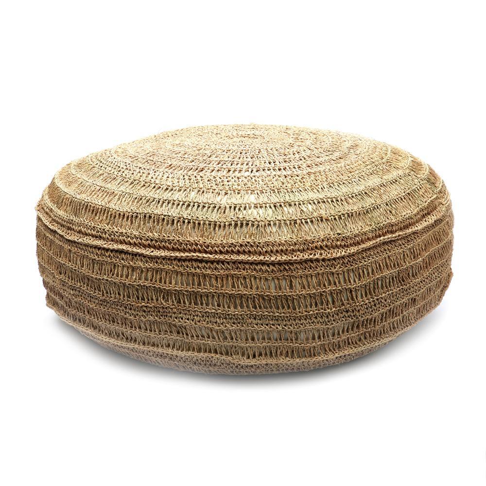 Natural Seagrass Pouffe - Flo & Joe