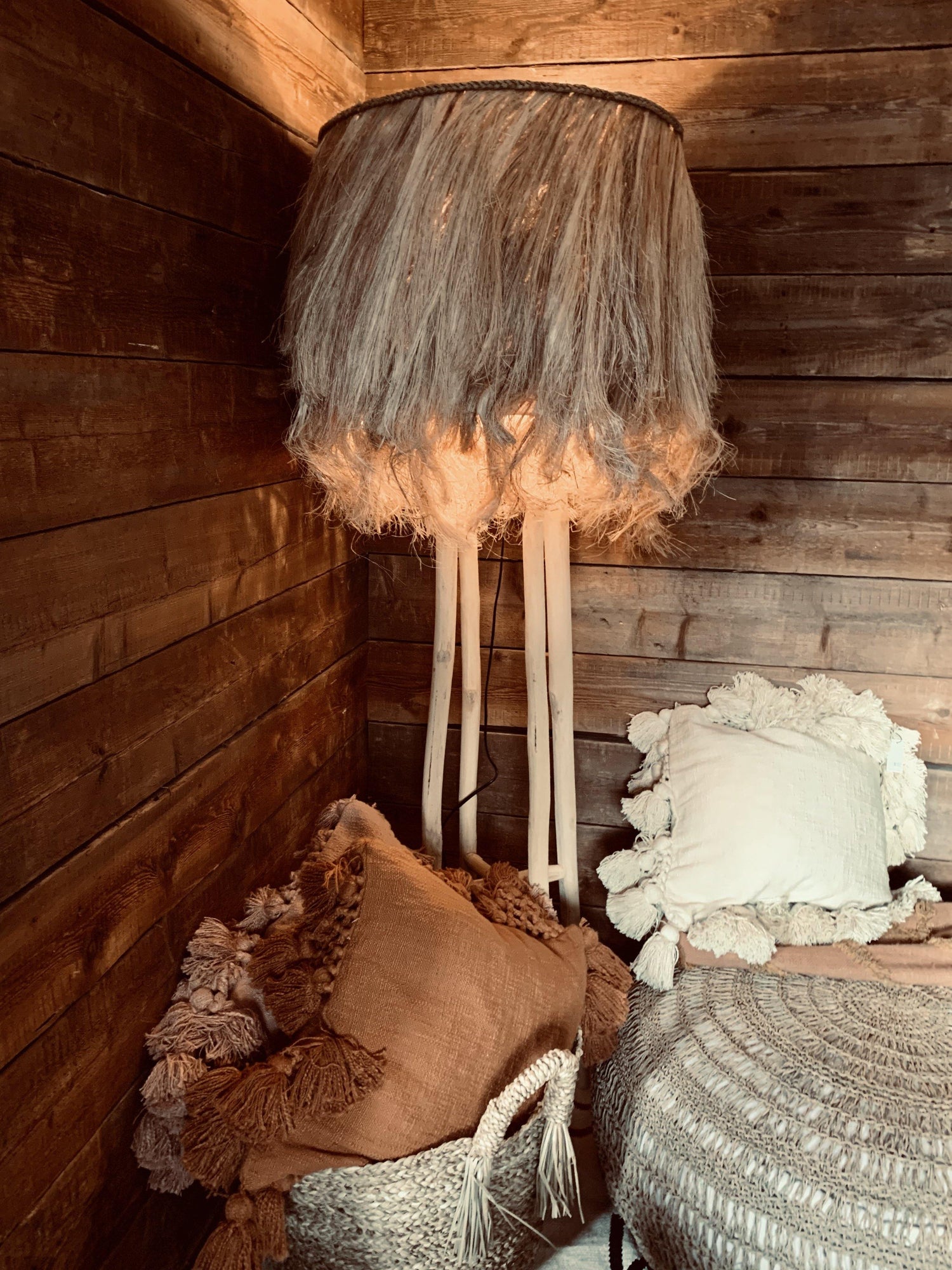 Natural Seagrass Pouffe - Flo & Joe