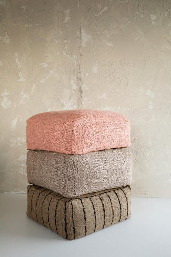 Colourful Cotton Pouffe Stools