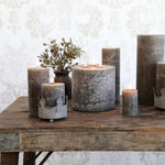 Olive Wax Pillar Candle - 10cm - Flo & Joe