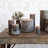 Olive Wax Pillar Candle - 10cm - Flo & Joe