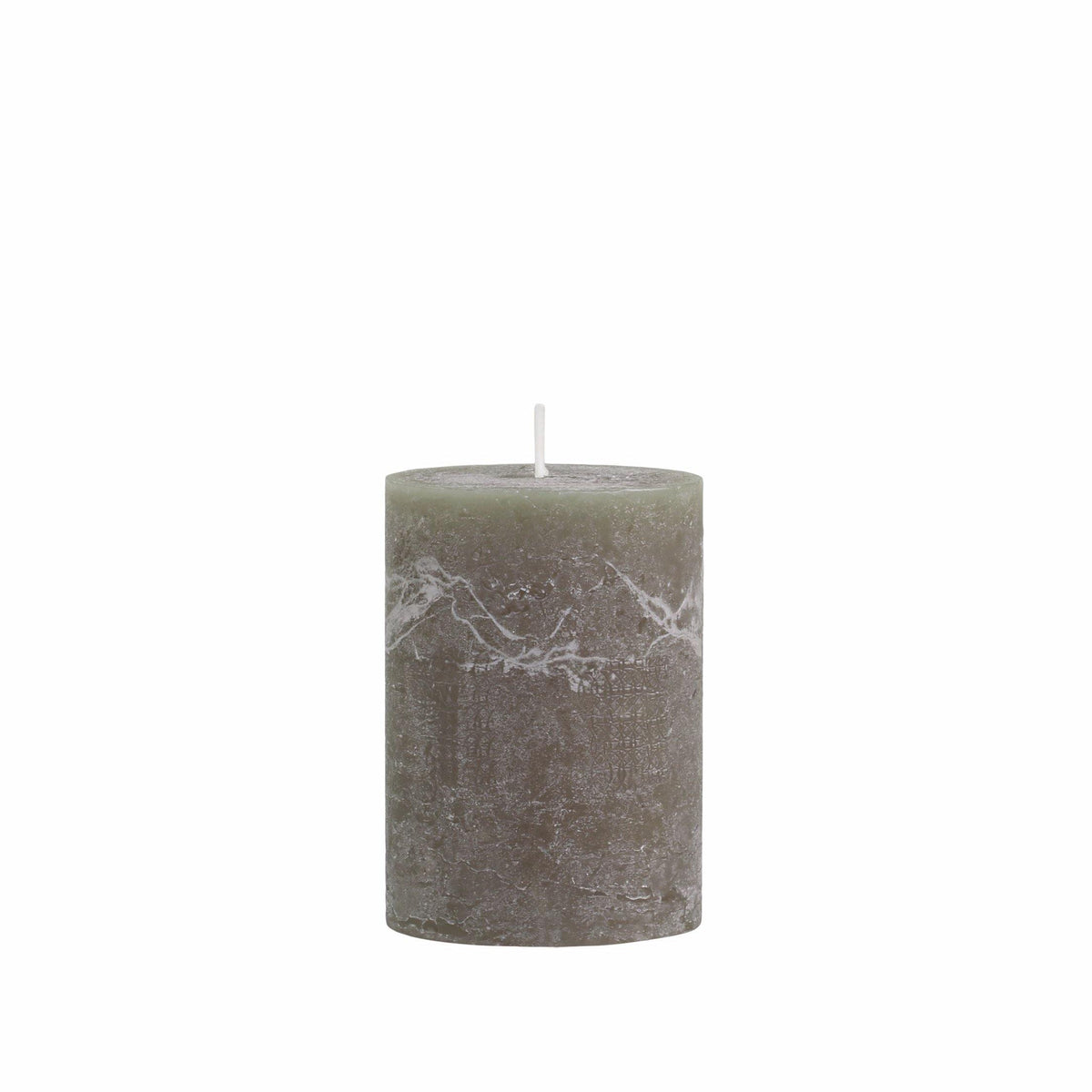 Olive wax pillar candle   10cm   flo & joe