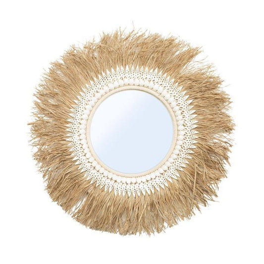 Raffia Shell Mirror - Flo & Joe