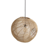 The rattan Sphere Pendant Light - Natural - Flo & Joe