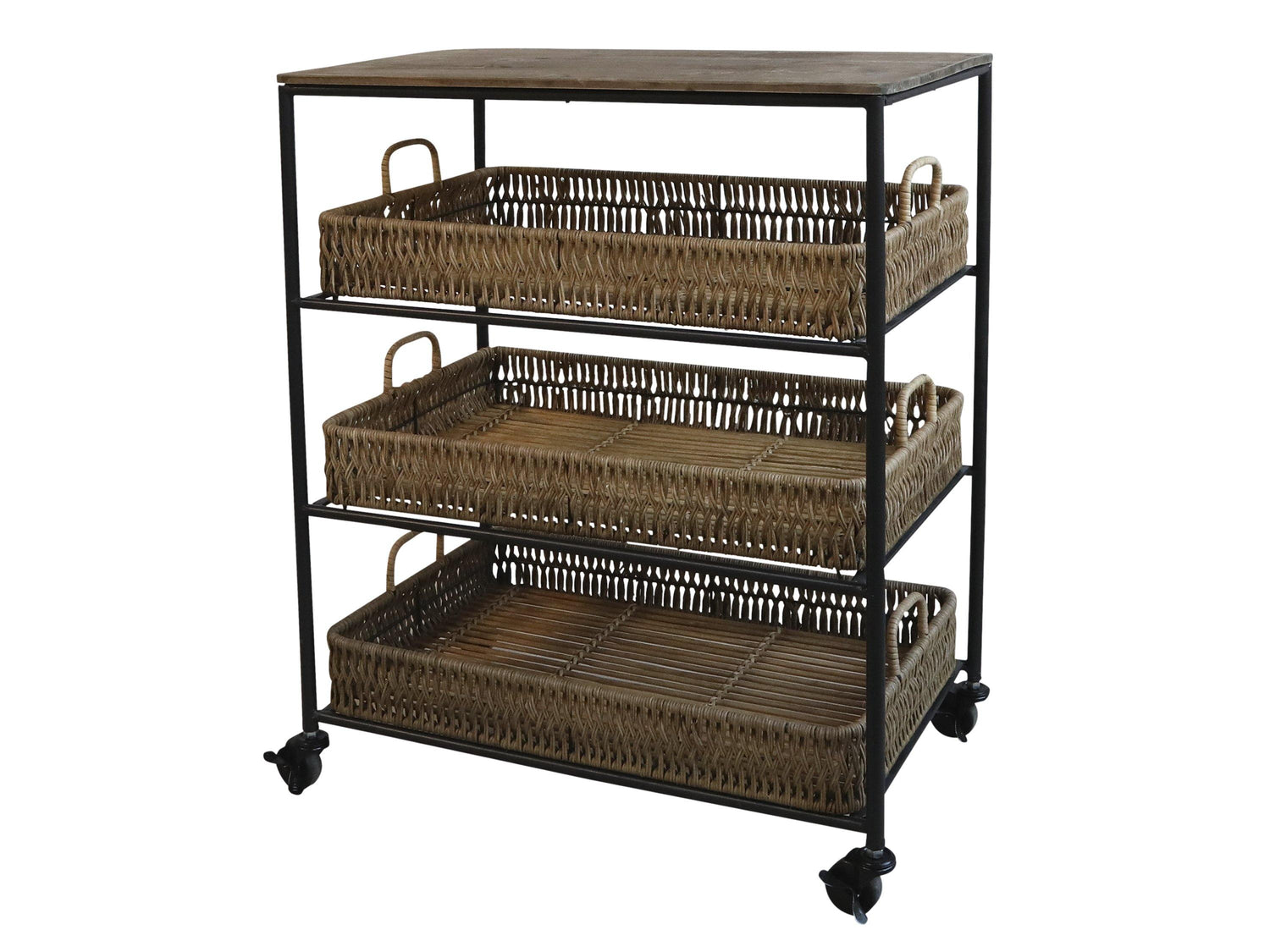 Rattan Tray Trolley - Flo & Joe