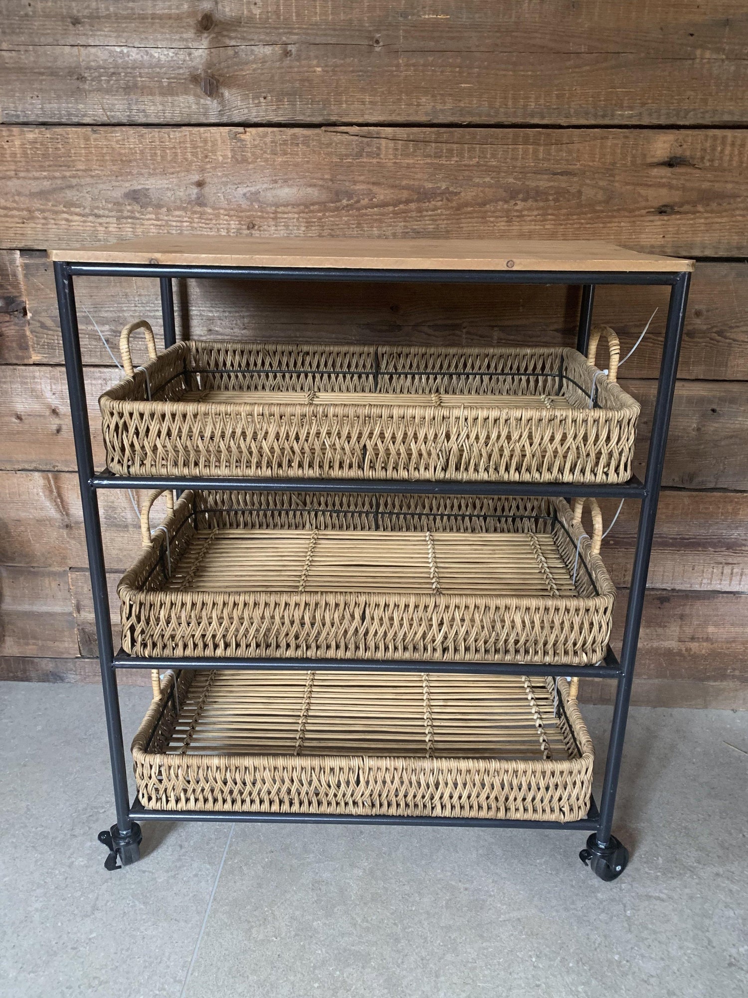 Rattan Tray Trolley - Flo & Joe
