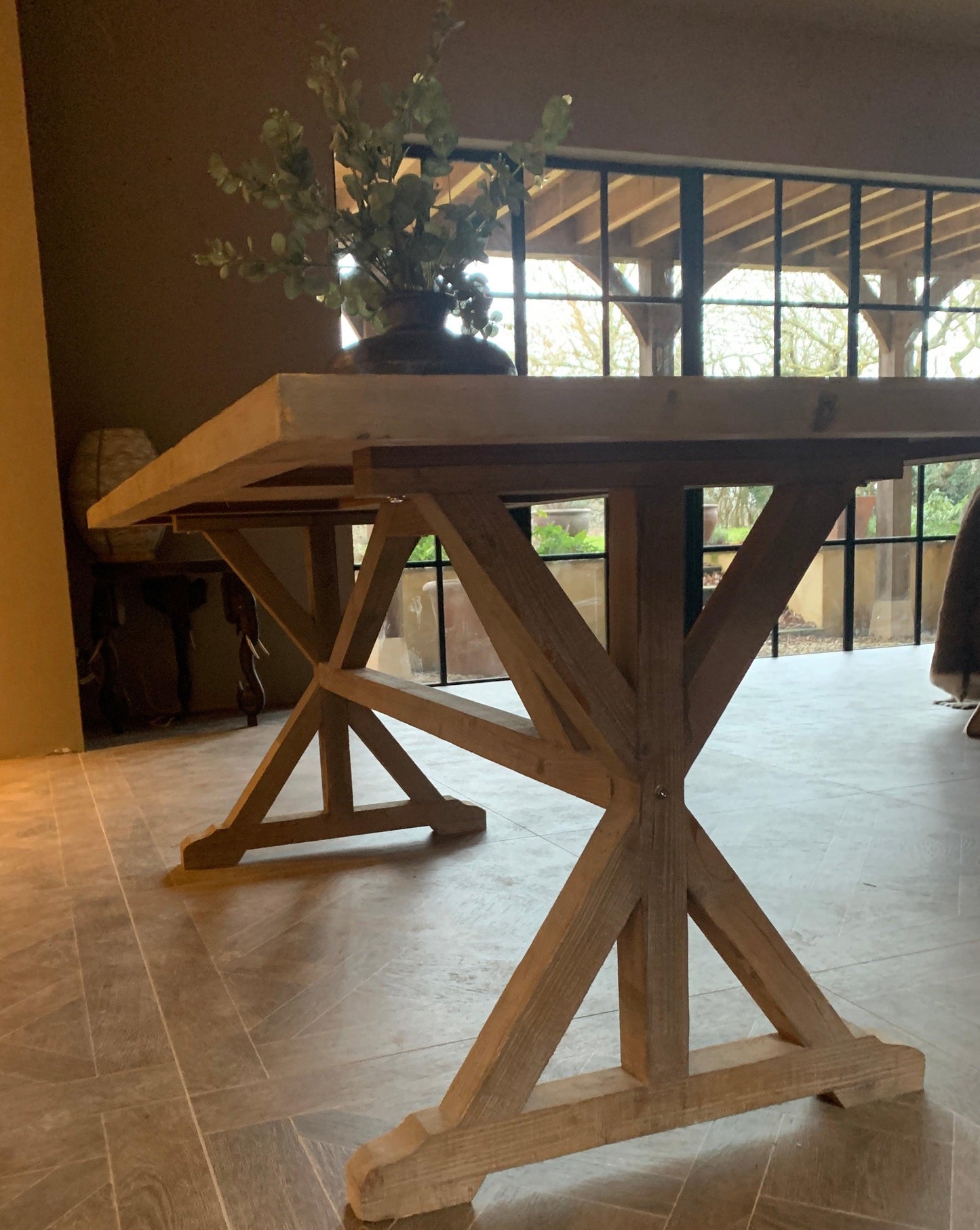 Recycled French Wood Dining Table - 200cm - Flo & Joe