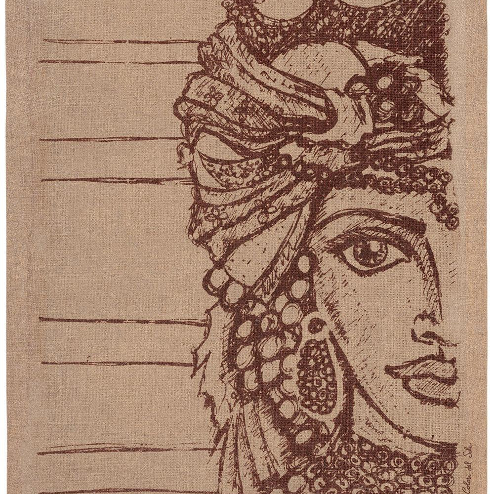 jute  wall hanging Sicilian Dama Head Tapestry - Large - Flo & Joe