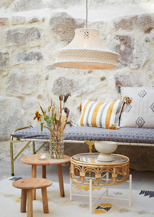 Woven White Rope Pendant Shade - Flo & Joe